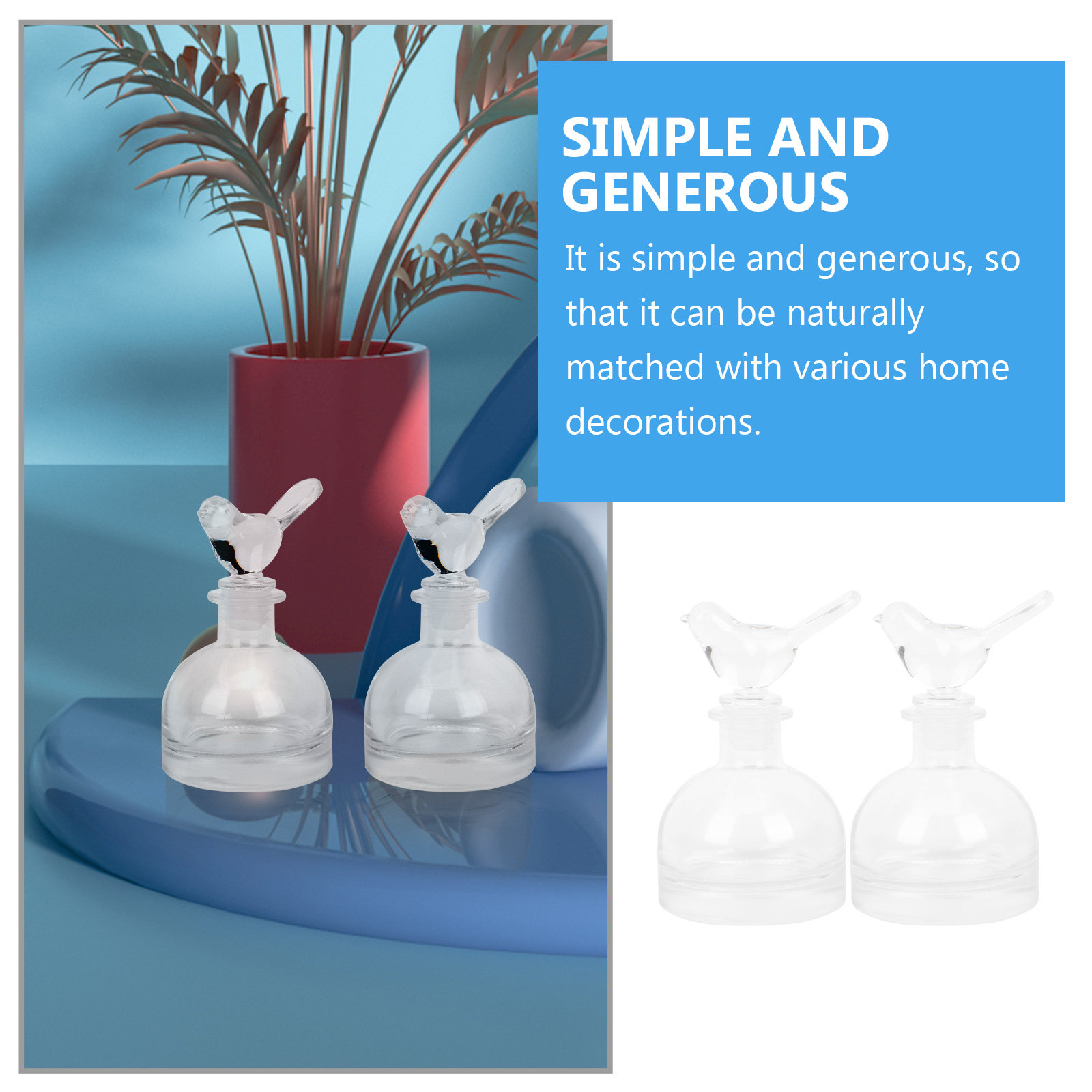 2Pcs Glass Perfume Bottles Pre - Fragrance Home Decor ulasan dan harga