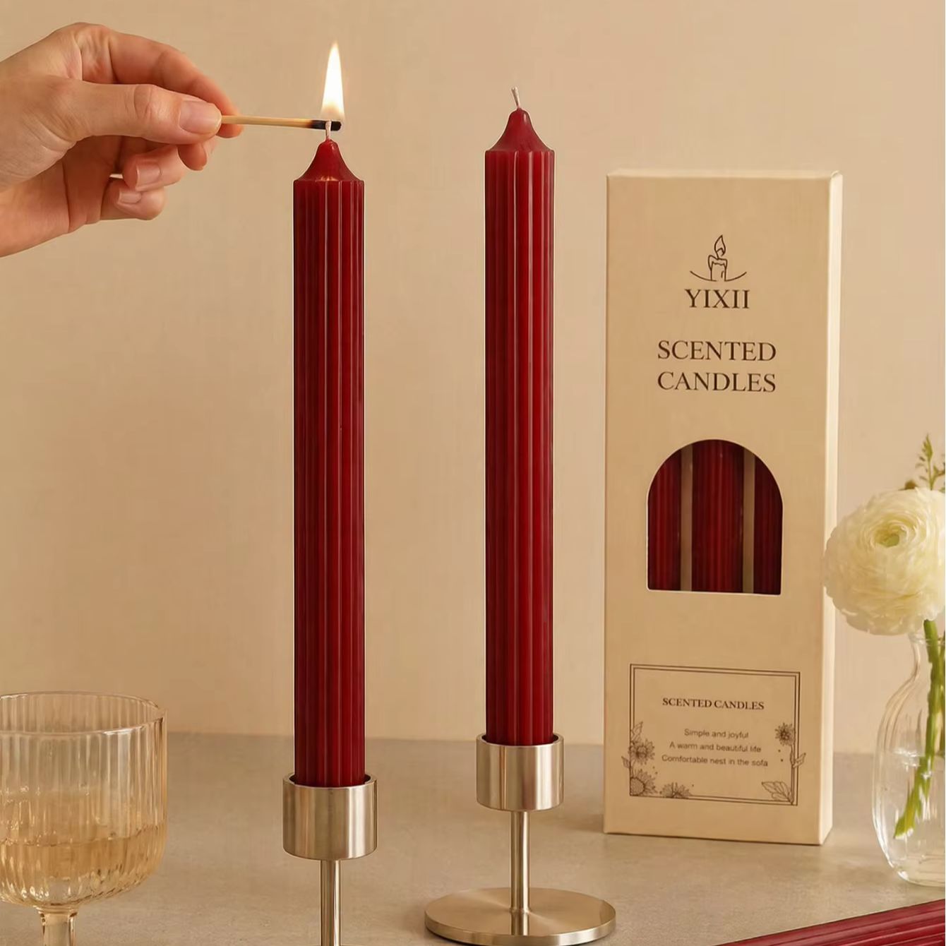 4pcs 25cm Wine Red Aromatherap - Home Fragrance No 4 ulasan dan harga